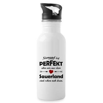 The homeland of the Sauerland - Water bottle with straw - white - Right
