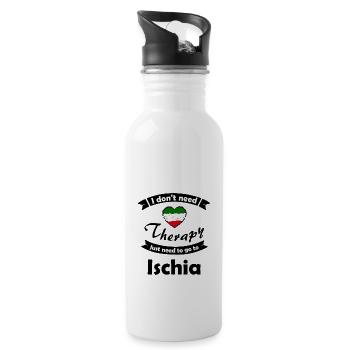 Tourist in Ischia italy - Water bottle with straw - white - Right