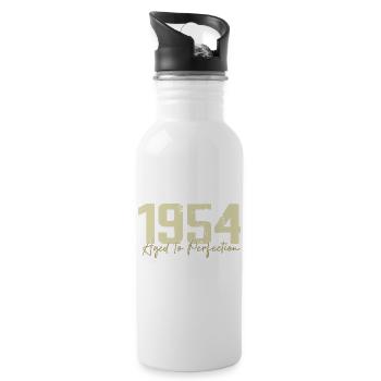 Original 1954 Retro 1954 Birthday Gift 1954 - Water bottle with straw - white - Right