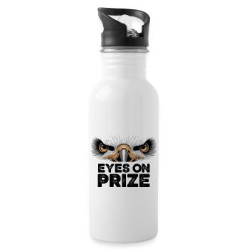 Focused Eagle Eyes On Prize Inspirierendes Zitat - Trinkflasche mit integriertem Trinkhalm - Weiß - Rechts
