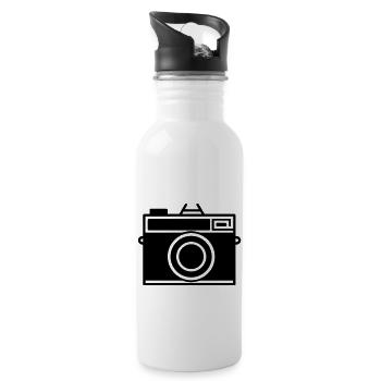 Kamera - Trinkflasche mit integriertem Trinkhalm - Weiß - Rechts