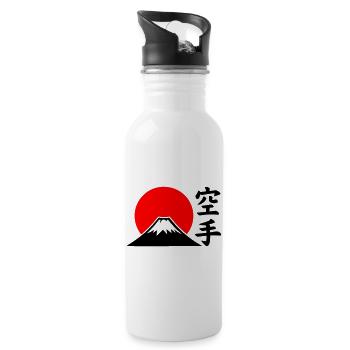 Fuji-San - Trinkflasche mit integriertem Trinkhalm - Weiß - Rechts