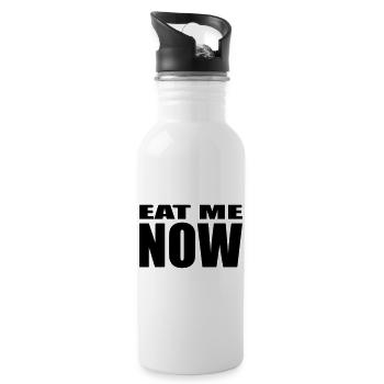 EAT ME NOW - Trinkflasche mit integriertem Trinkhalm - Weiß - Rechts