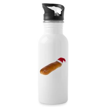 Rouleau de saucisses du Brabant Noël – chapeau Fierté du Brabant - Gourde avec paille intégrée - blanc - Droite