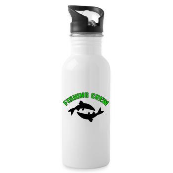 Fisch Crew - Trinkflasche mit integriertem Trinkhalm - Weiß - Rechts