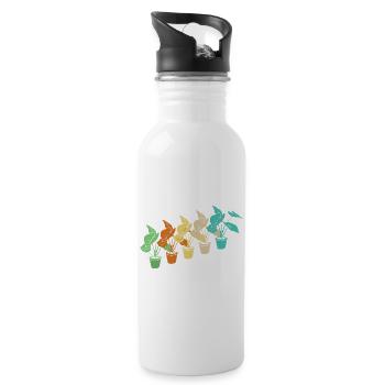 Pflanzenliebhaber Lustiger Garten-humor - Trinkflasche mit integriertem Trinkhalm - Weiß - Rechts