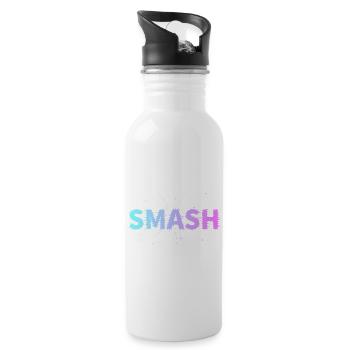Tennis & Padel Smash Design for Players - Water bottle with straw - white - Right