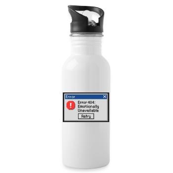 Error 404 - Emotionally Unavailable - Water bottle with straw - white - Right