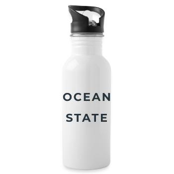 OCEAN STATE - Trinkflasche mit integriertem Trinkhalm - Weiß - Rechts