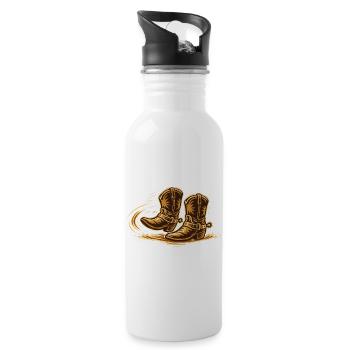 Line Dance Motion - Water bottle with straw - white - Right