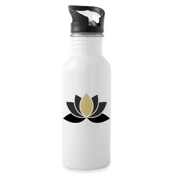 Noble Lotus Flower Spa Wellness - Gourde avec paille intégrée - blanc - Droite