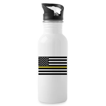 Dispatcher Yellow Line - Water bottle with straw - white - Right