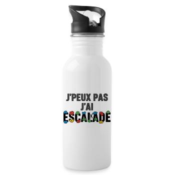 J'peux pas j'ai couleurs et formes - Gourde avec paille intégrée - blanc - Droite