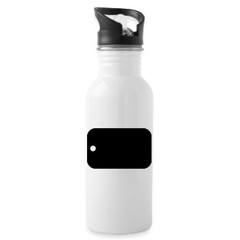 Military Dog tags - Water bottle with straw - white - Right