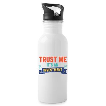 Trust Me Its An Investment Trading Card Collector - Water bottle with straw - white - Right