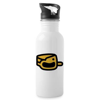 Poop Bag Dispenser Walking Dog School Dog - Water bottle with straw - white - Right