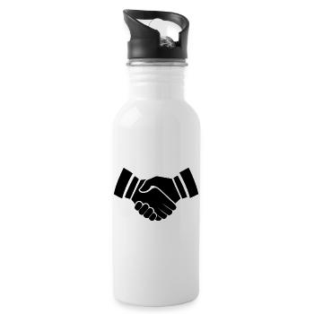 Handshake - Water bottle with straw - white - Right