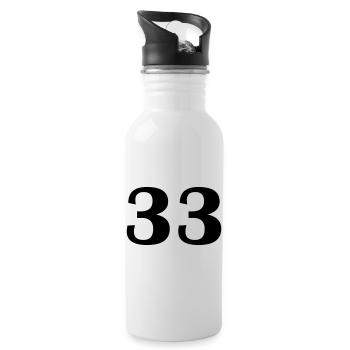 33 - Water bottle with straw - white - Right