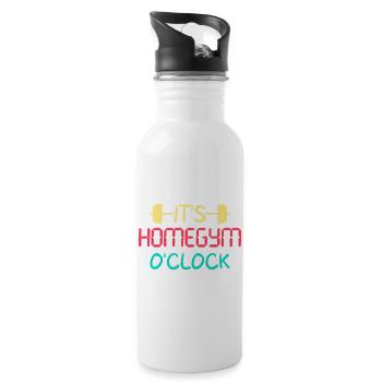 Fitness Fanatics Homegym O ́Clock Calisthenics Gym - Water bottle with straw - white - Right