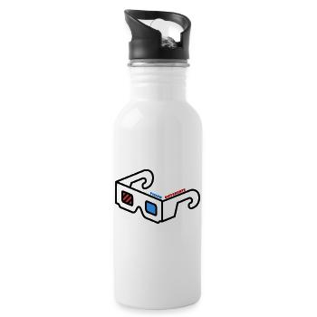 Vision Différente Abstract Logo Lunette 3D - Gourde avec paille intégrée - blanc - Droite