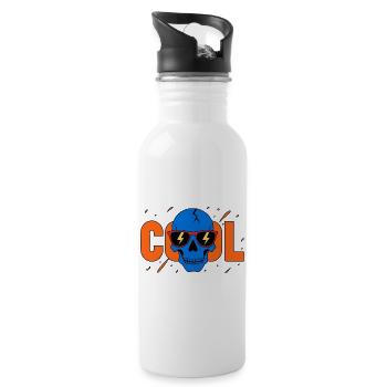 Cool Skull Flash Sunglasses - Water bottle with straw - white - Right