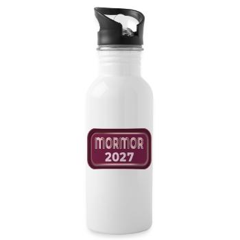 Schwedische Großmutter 2027 - Trinkflasche mit integriertem Trinkhalm - Weiß - Rechts