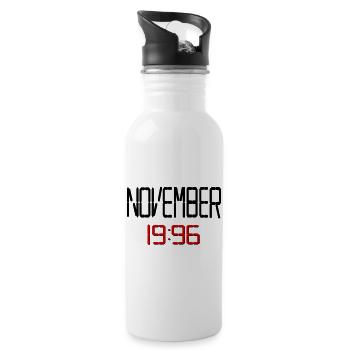 30. Geburtstag, November 1996 - Trinkflasche mit integriertem Trinkhalm - Weiß - Rechts