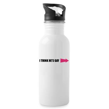 IThinkHe'sGay1 - Water bottle with straw - white - Right