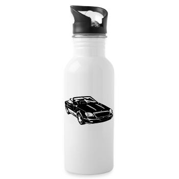 SLK Roadster Cabrio (25) - Trinkflasche mit integriertem Trinkhalm - Weiß - Rechts