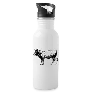 cow64 - Trinkflasche mit integriertem Trinkhalm - Weiß - Rechts