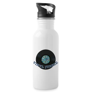 VINYL JUNKIE - Trinkflasche mit integriertem Trinkhalm - Weiß - Rechts