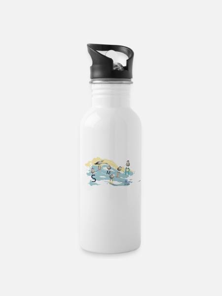 concours d'été - Gourde avec paille intégrée - blanc