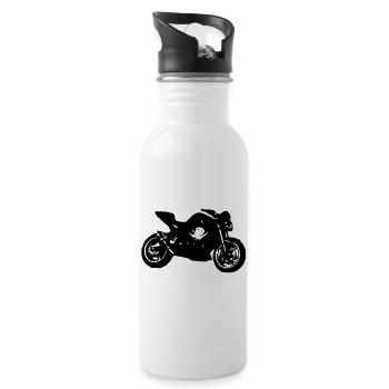 Kawasaki z750 (07) - Trinkflasche mit integriertem Trinkhalm - Weiß - Rechts