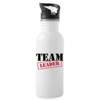 [ Team Leader ] - Gourde avec paille intégrée - blanc - Droite