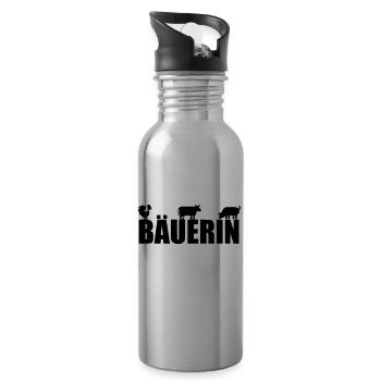Farmer - Water bottle with straw - silver - Right