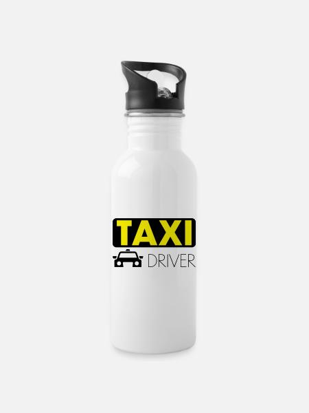 Conducteur de taxi - Gourde avec paille intégrée - blanc