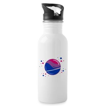 Bisexual Space Planet Fierté bisexuelle - Gourde avec paille intégrée - blanc - Droite