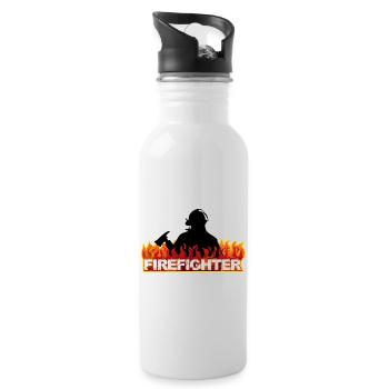 Fireman - Water bottle with straw - white - Right