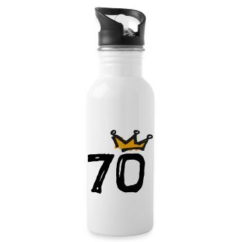 70e anniversaire Krone - Gourde avec paille intégrée - blanc - Droite