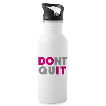 dont quit do it - Water bottle with straw - white - Right
