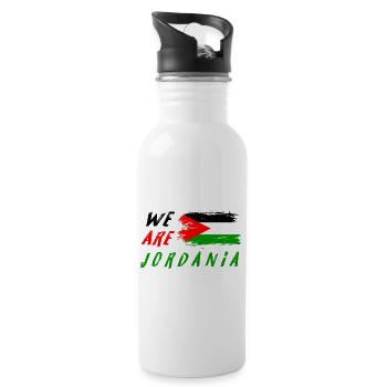 We are Jordania - Water bottle with straw - white - Right