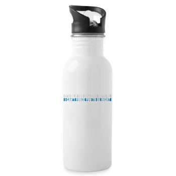 you disagree with me - Water bottle with straw - white - Right