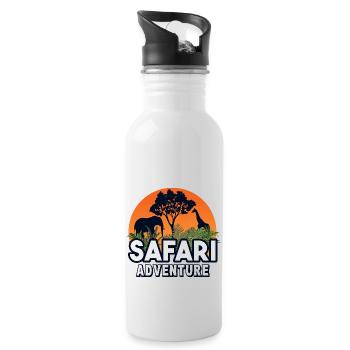 Safari Big Five - Water bottle with straw - white - Right