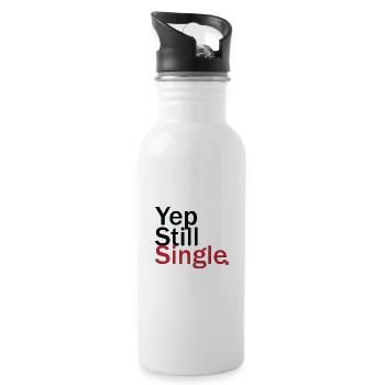 Minimalist Single Life Illustration - Water bottle with straw - white - Right