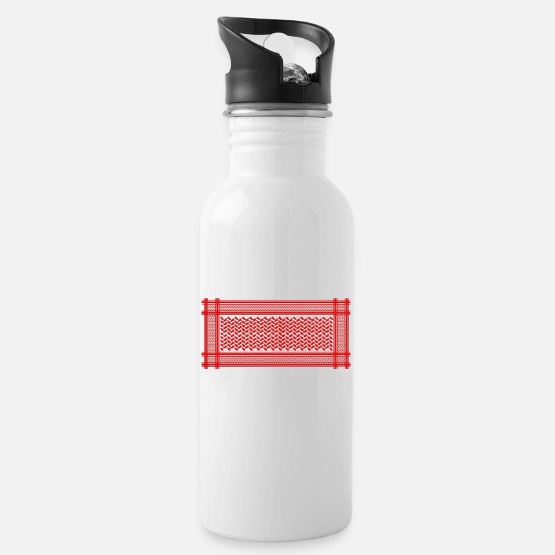 Shahmaran - Water bottle with straw - white