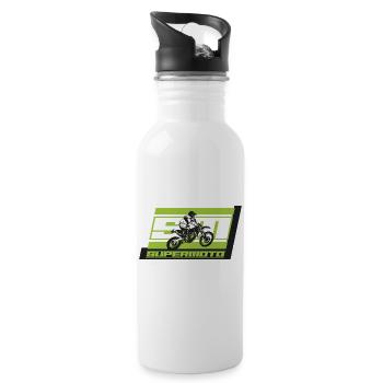 SM SUPER MOTO - Gourde avec paille intégrée - blanc - Droite