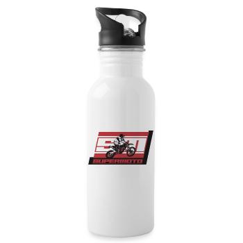 SM SUPER MOTO rouge - Gourde avec paille intégrée - blanc - Droite