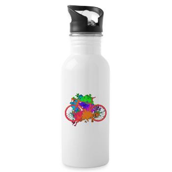 Multicolor - Water bottle with straw - white - Right
