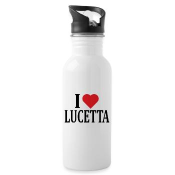 name t-shirt I love Lucetta t-shirt gift idea - Water bottle with straw - white - Right