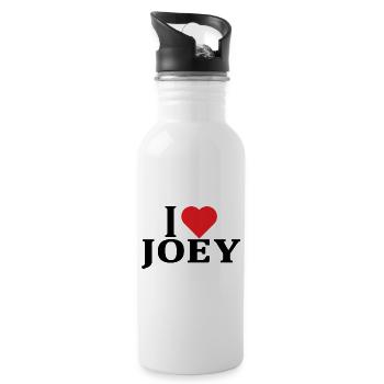 name t-shirt I love Joey t-shirt gift idea - Water bottle with straw - white - Right